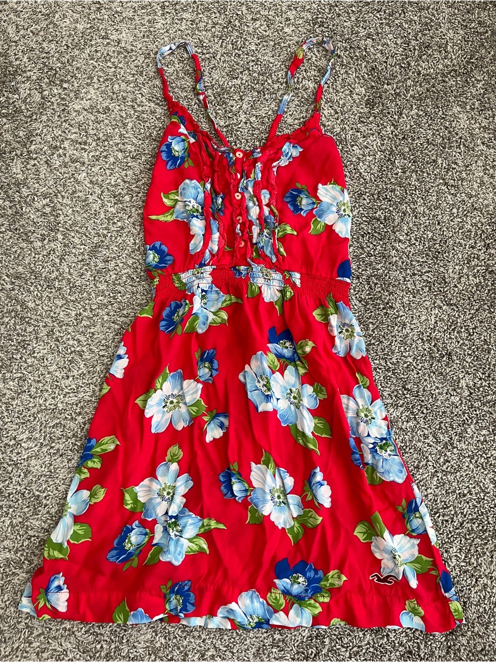 Hollister Multicolor Floral Cross Back Mini Dress
